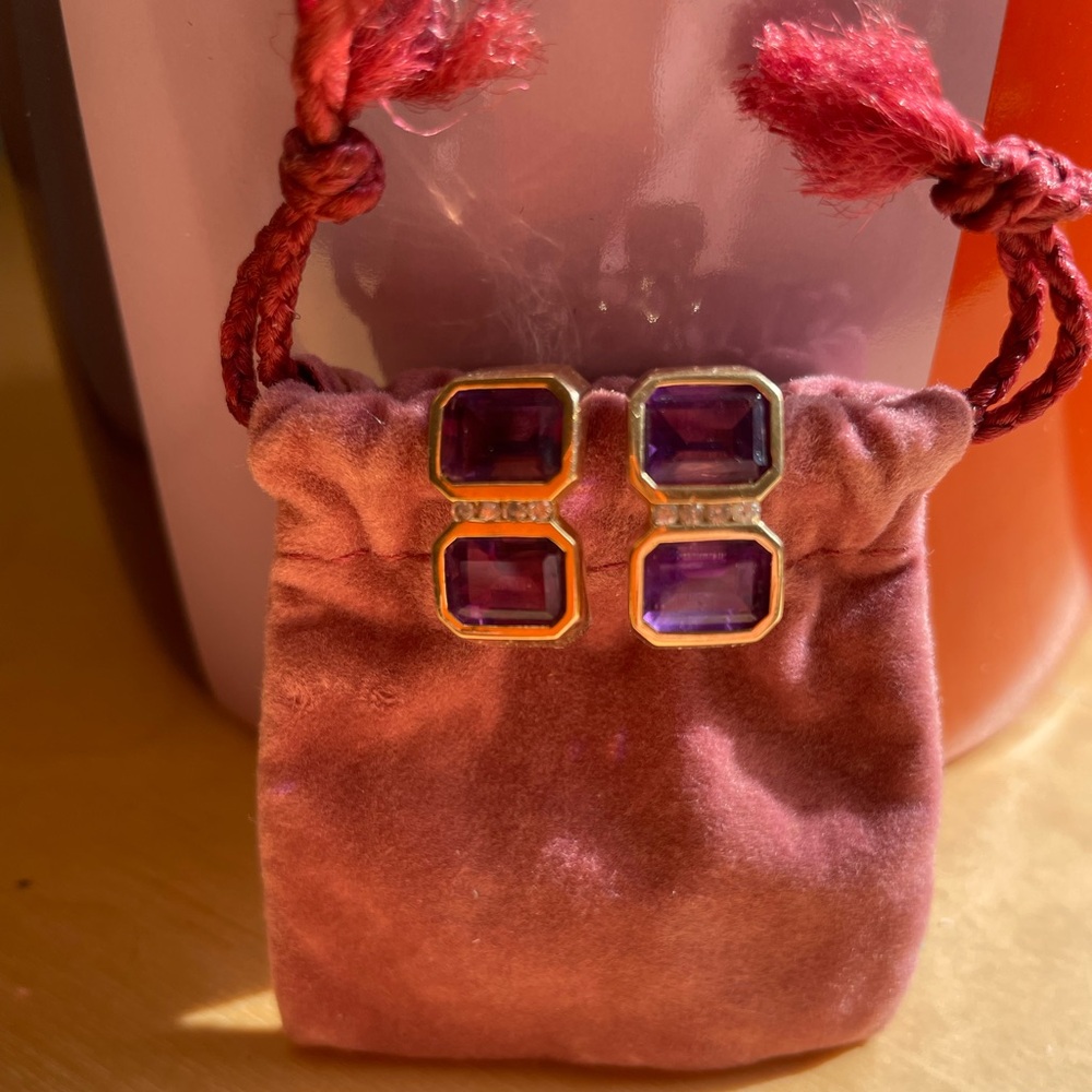 Art deco amethyst earrings.